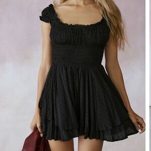 Urban Outfitters Rosie Smocked Tiered Romper